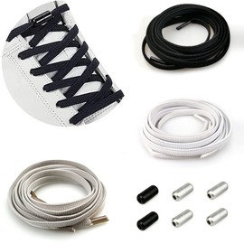 Voyzdx Cordones De Zapatos Elástica Sin Atadura,Cordones Elásticos de Goma con Botón de Metal,Cordones Elásticos De Cierre Rápido Sin Ataduras [No es Necesario Atar los Cordones de los Zapatos]