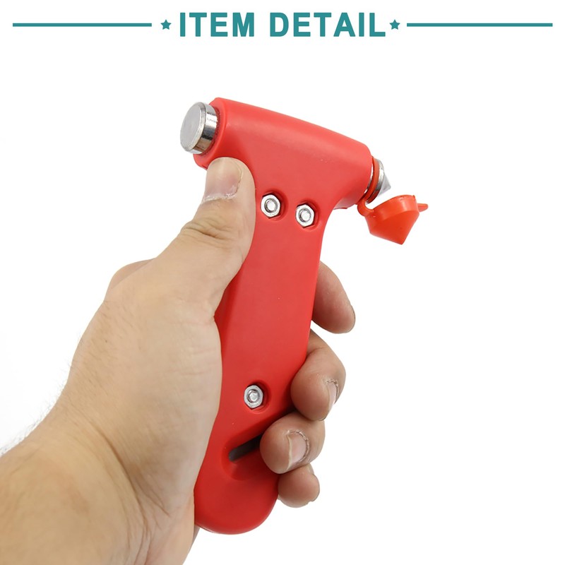 ACROPIX Red Plastic Shell Auto Car Emergency Break Hammer Glass