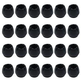 Antrader 24pcs Silicon Furniture Pads Floor Protector Sofa Non-Slip Chair Feet Pad Table Leg Cap with Felt Pads Fit Round Chair Leg 7/8" to 1" (2.2-2.5cm) or Square 2/3" to 4/5"(1.7-2.0cm),Black