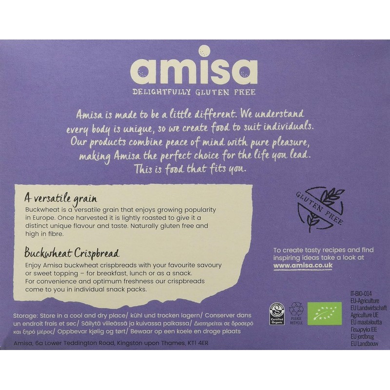 Amisa Organic Buckwheat Crispbread 150g (PACK OF 2)