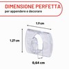 Command Ganci di fissaggio, 60 mini ganci trasparenti e 68