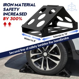 Tordale Heavy Duty Metal Wheel Chocks, Camper Chocks, Foldable and Nestable, Wheel Chocks for RV Trailer Travel Camper Truck Car（2 Pack）