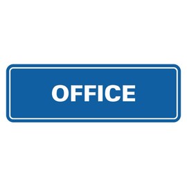 Signs ByLITA Standard Office Sign - Professional Business Signage - Easy to Install (Blue) - Medium 1 Pack