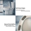 MinSha V-Shape Toilet Seat Soft Close Elongated, Matte White Easy