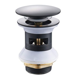 Universal Pop Up Drain Valve for Sink Drainage with Drain Plug for Sink (Black)