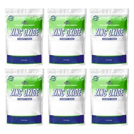 MYOC Zinc Oxide (Non-Nano) | 6 Pack | Cosmetic Grade Powder for Creams, Lotions, Soaps & DIY Cosmetics | 60g (2.1 oz)