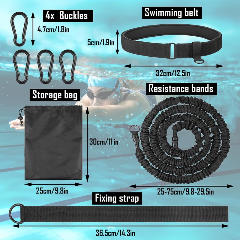 Swimming Belt for Pool 2.5-7.5 m Swimming Trainer, Swimming Belt