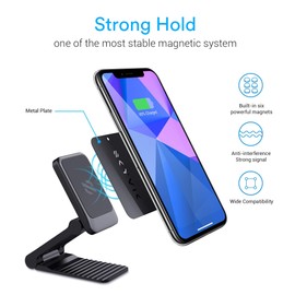 SKYVIK TRUHOLD Multiway Magnetic Mobile Phone Holder for Car Bedside Office Kitchen or Vanity