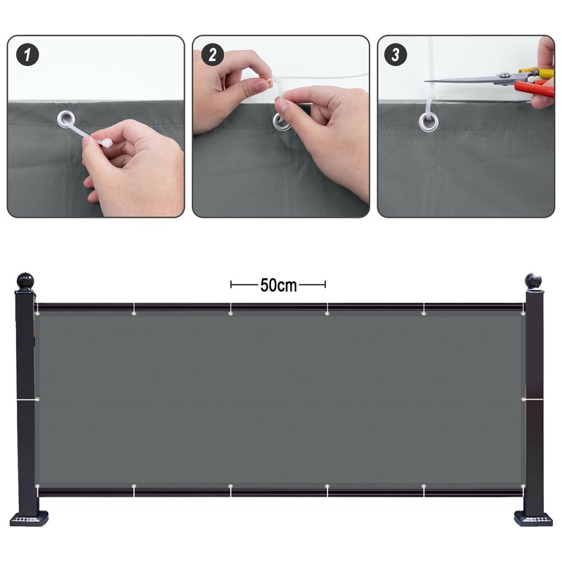 SUNNY GUARD Balcony Privacy Screen, 80 x 200 cm, Balcony