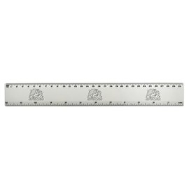 'Alpha Male' 30cm (12 Inch) White Plastic Ruler (RL00091452)