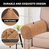 Real Velevt Stretch Armrest Covers Anti-Slip Furniture Protector Soft Velvet