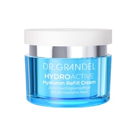 DR. GRANDEL Hydro Active Hyaluronic Refill Cream - Plumping 24-hour Care, Delicate Melting Texture, for Dry Skin, with Filler Hyaluronic & Algae Seawater Complex - Unisex