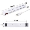 Styled Lightning Guard with Breaker, 10 Outlets Power Strip, Bulk