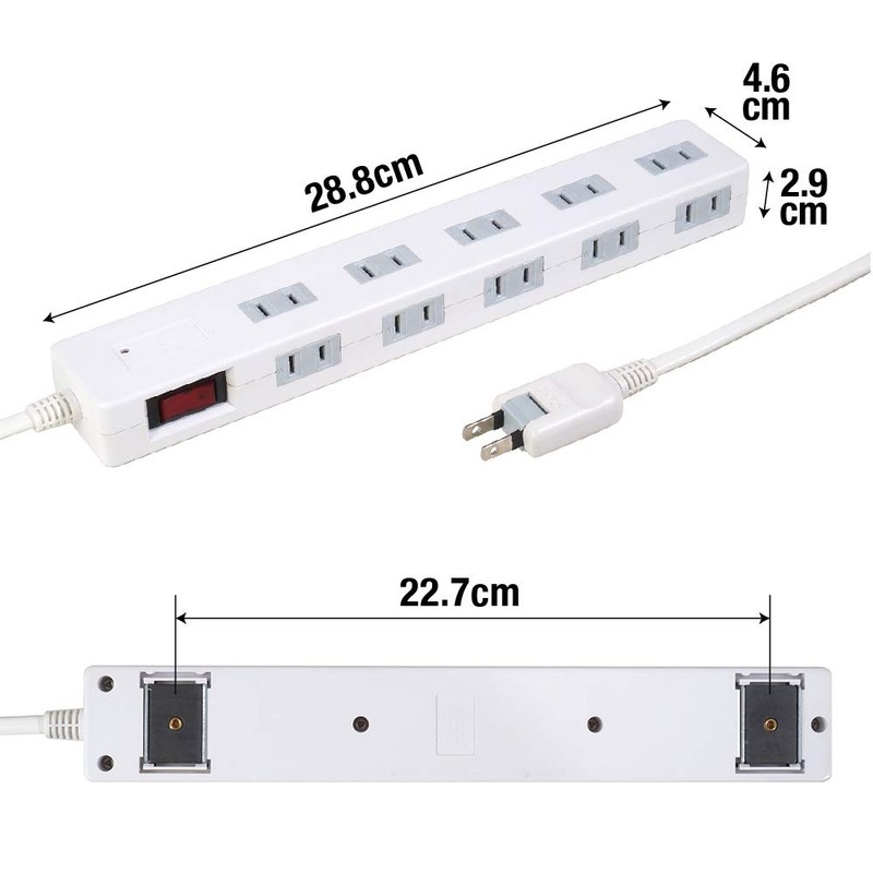Styled Lightning Guard with Breaker, 10 Outlets Power Strip, Bulk