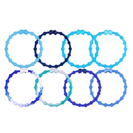Oceanic Dreams Pack PRO Hair Ties: Easy Release Adjustable for Every Hair Type PACK OF 8