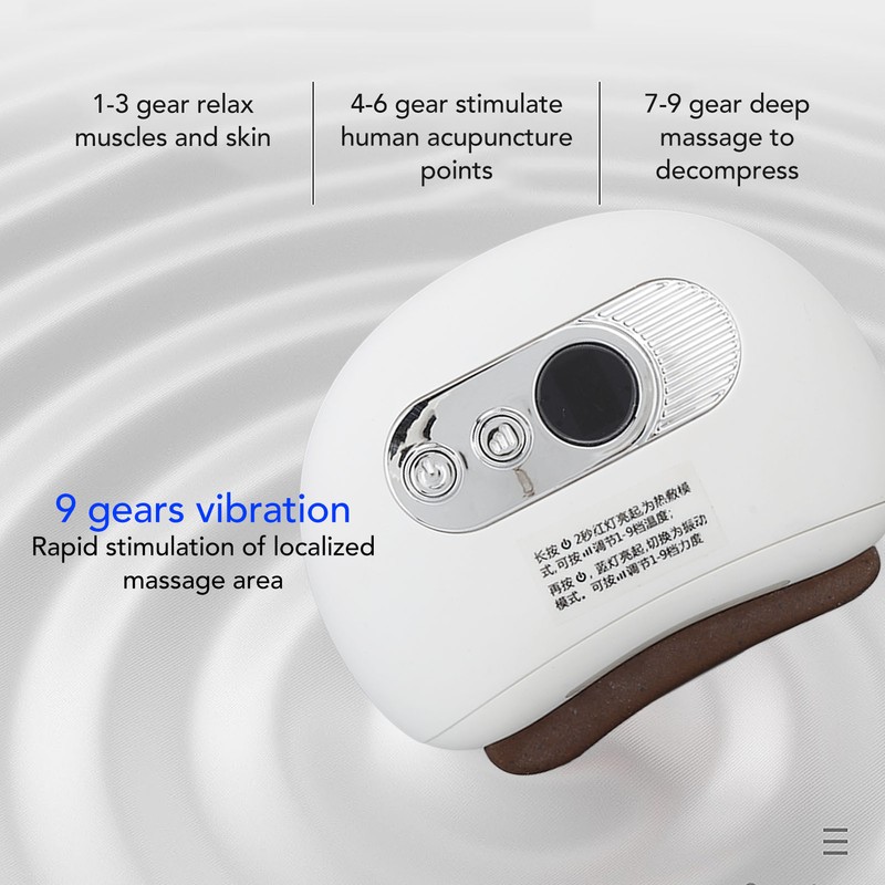 Facial Gua Sha Tool Rechargeable Portable Electric Hot Compress Vibration
