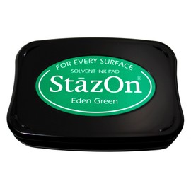Tsukineko Imagine Crafts StazOn Solvent Ink Pad-Eden Green