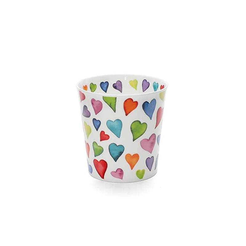 Dunoon, "Bone China"-Porzellan-Tasse, "Herz"-Design, Rauchquarz