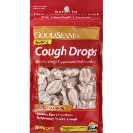 GoodSense Cough Drops Menthol Cherry 30ct X 3    90 TOTAL