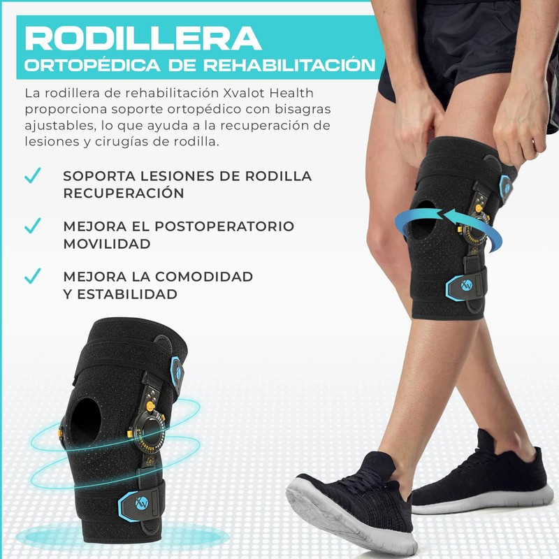 Xvalot Health Knee Support Rehabilitation Orthopedic with Adjustable Hinges for