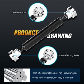 Front Drive Shaft Assembly, Driveshaft Prop Shaft Fits for Dodge Durango 2011-2021 3.6L V6, for Jeep Grand Cherokee 2011-2021 3.6L V6 (AWD Only), with Single Speed, Replace# 52853642AE, 52853642AC
