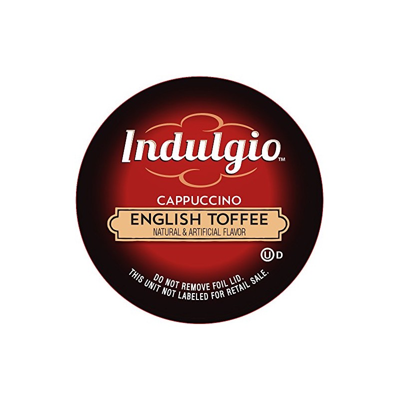 Indulgio Cappuccino, English Toffee, 12-Count Single Serve Cup for Keurig