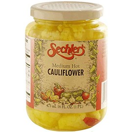Sechler's medium hot cauliflower 16-fl. oz. glass jar (Pack of 1)