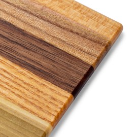 Elanze Designs 822 Office Classroom Art Striped Brown 16 x 8 Inch Natural Wood Legal Drawing Clipboard