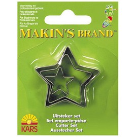 Makin's Clay Metal Cookie Cutters 3pcs - Stars 20, 30 & 40mm