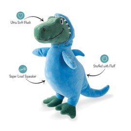 Fringe Studio Plush Pet Toy with Squeaker, Feelin’ Jawsome! (289626)