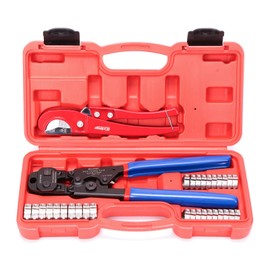 iCrimp PEX Crimping Tool Kit with Clamps, Cinch & Removal Tool for 3/8"-1"