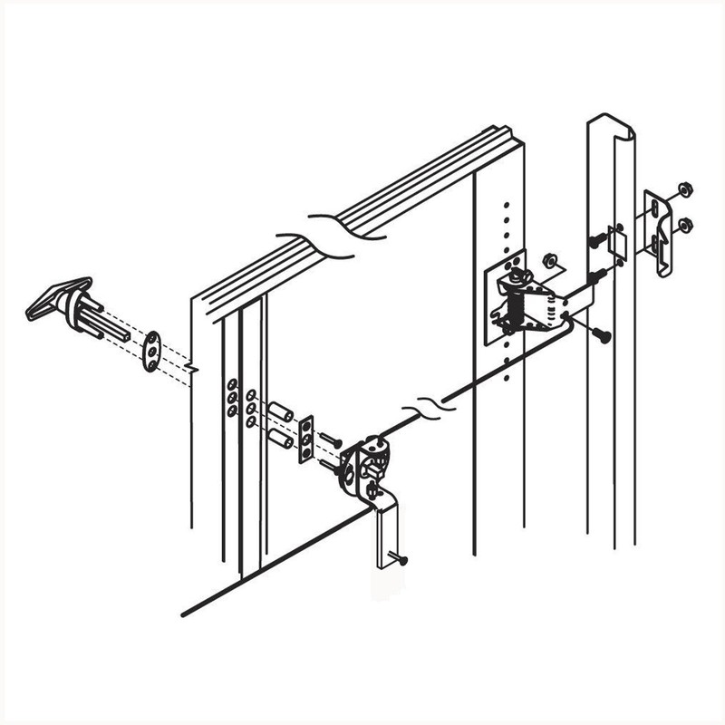 RI-KEY Security - Universal Garage Door Lock Kit with Spring