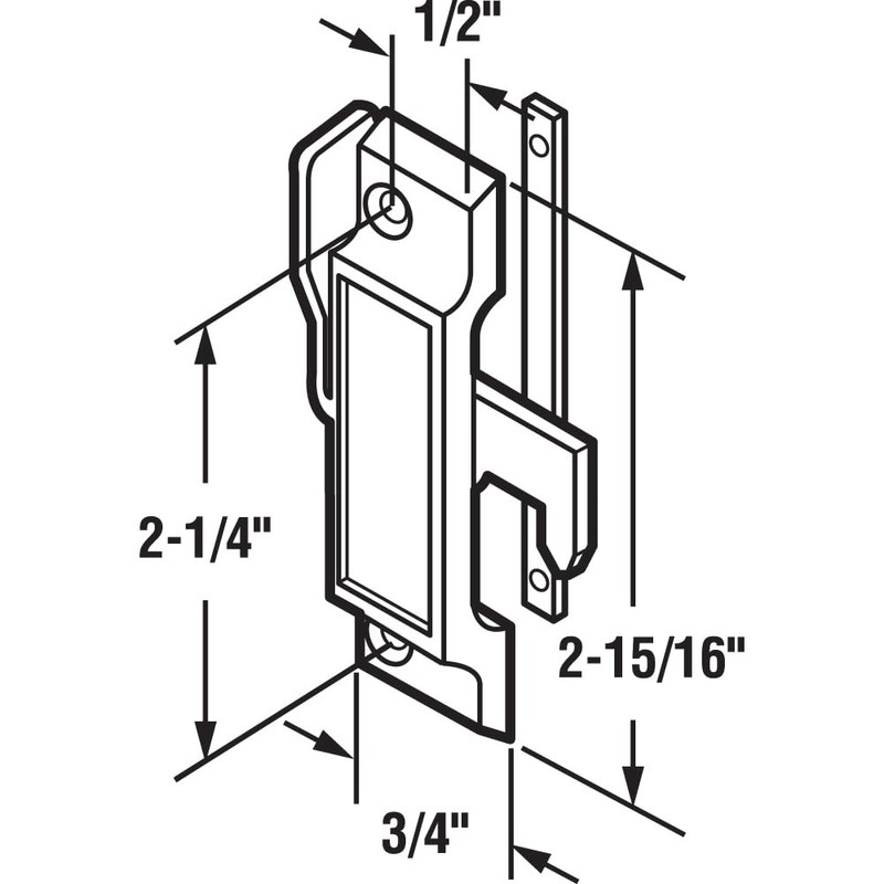 Prime-Line F 2594 Sash Lock, 5/8 In. Latch Projection, Fits