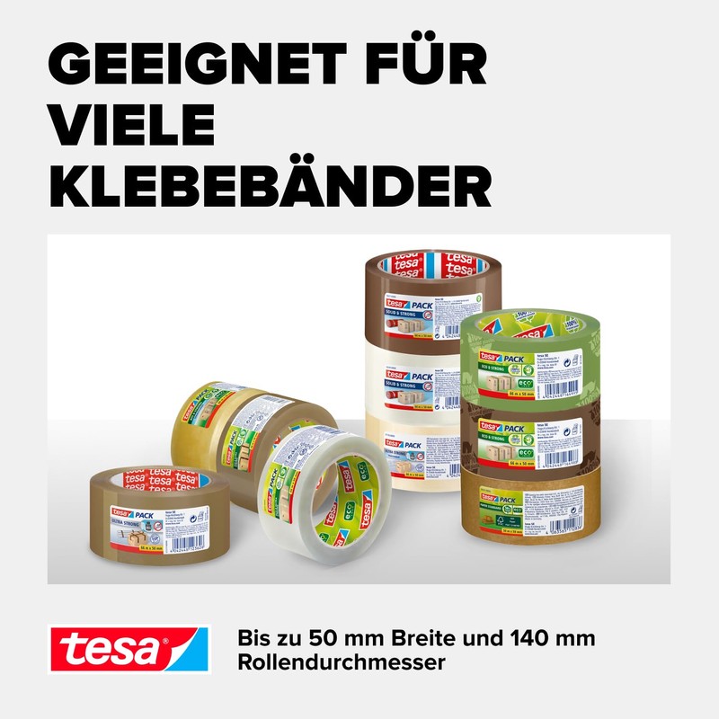 tesapack Packaging Tape Dispenser Plus 2 Rolls of Ultra Strong