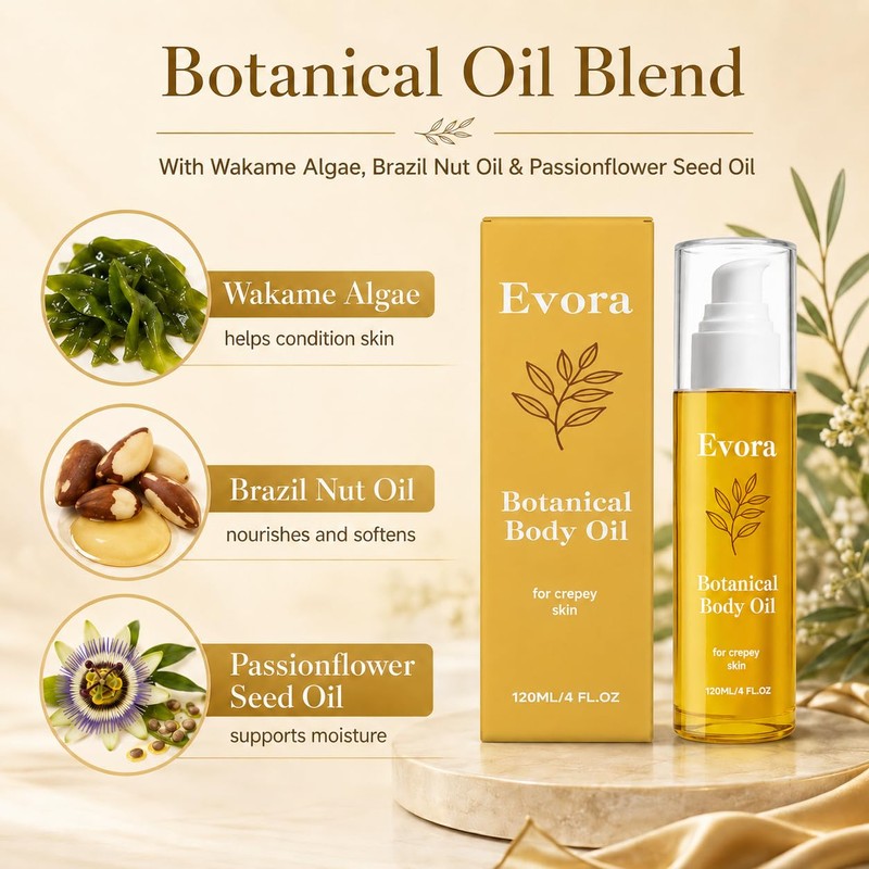Evora Botanical Body Oil for Crepey Skin 120ml (2pcs)