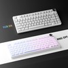 White Topographic PBT Keycaps,97 Key Caps Set Side Printed,No Tear