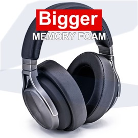 JESSVIT Upgrade Oval Shape Earpads for Virtuoso RGB Wireless, SE & XT Headsets - Enlarged Inner Hole (Protein Leather, Black, Memory Foam)