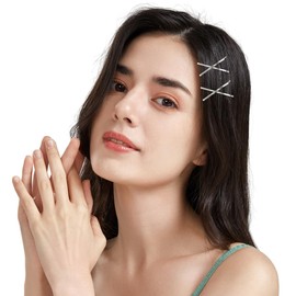 Dofash Pack of 100 1.38 inches / 3.5 cm Small Wave Shape Hair Pins Strong Classic Bobby Pins Short Hair Clips Hair Accessories for Women Girls (Silver)