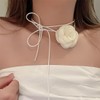 JEYORZY Pack of 2 Rose Choker Flower Necklace, Elegant Rose
