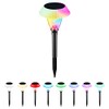 LEONLITE 8-Pack Color Changing Solar LED Pathway Lights, Lawn Lights,