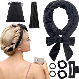 Rizos Sin Calor, Rizadores de Cabello Sin Calor 8 Piezas, Kit de Ondas Sin Calor Con Pinzas para el Cabello y Coletero, Rizador Natural de Onda Suave Sin Daños en el Que Puedes Dormir