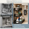 3-Tier Under Sink Organizer, Pull-Out Drawers, 2-Pack Black