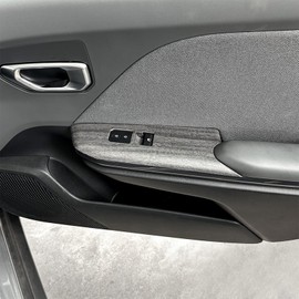 Car Window Switch Panel Cover Side Door Lock Lift Control Button Frame Panel Protective Trim, Lift Door Panel Frame Cover Trim, Compatible with Kia K4 2025 Accessories (Wood Grain)