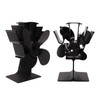 Heat Powered Fireplace Fan 4 Blades Aluminum Alloy Stove Fan
