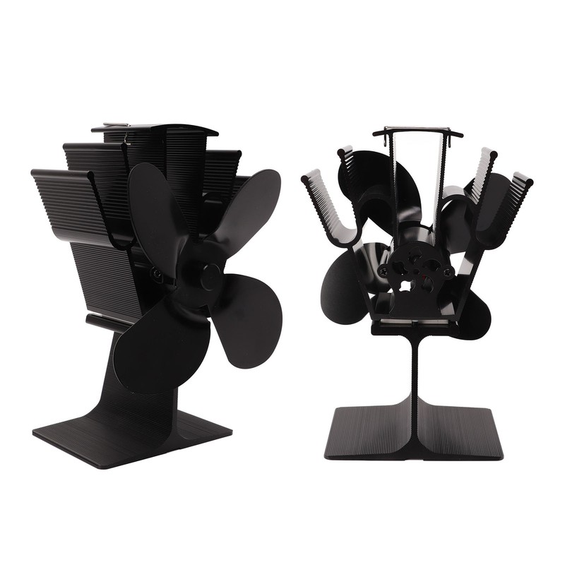 Heat Powered Fireplace Fan 4 Blades Aluminum Alloy Stove Fan