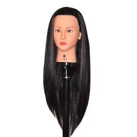 Bellrino 26-28" Cosmetology Mannequin Manikin Training Head with Synthentic Fiber