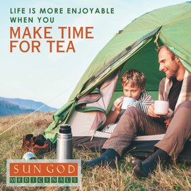Sun God Medicinals Organic Loose Leaf Herbal Tea for Calming The Spirit-Heka Serenitea-2 oz (20-24 servings) Caffeine Free, Brew Hot Tea or Iced Tea