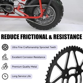 CILOYU 60 Tooth Sprocket 420 Chain 40mm Bore Compatible with Mini Bike Coleman CT200U BT200X CT200U-EX KT196 Axis M200 Baja Warrior Massimo MB165 MB200 Minibike Go Kart 196cc 200cc 6.5hp Parts Black