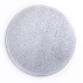 White Marble Chakla, high- Quality Marble Ring Base Rolling Board Serves Multiple Purposes (9")