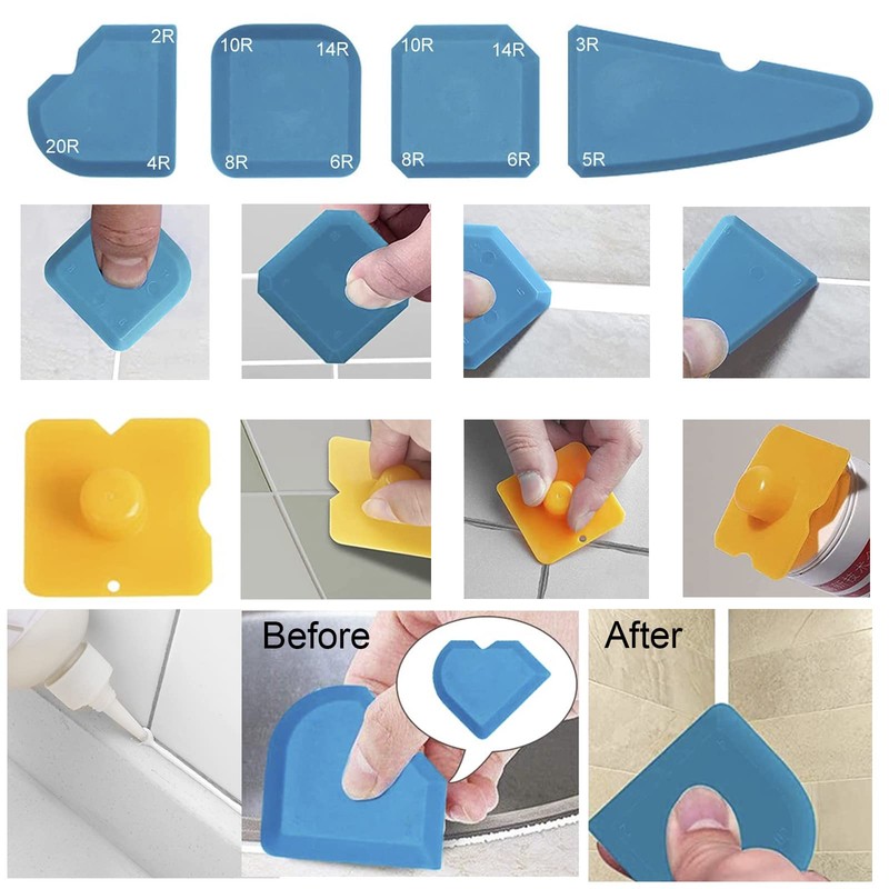 Silicone Caulking Tool, 5 in 1 Caulking Sealant Finishing Tool